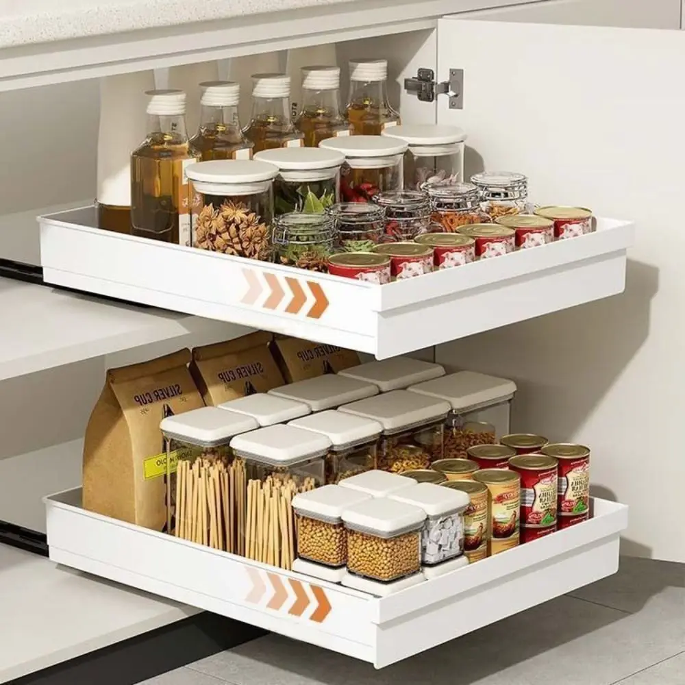 

Выдвижной органайзер из АБС-пластика, противоскользящий, выдвижной, для посуды, легко устанавливается, большой вместимости, для шкафа