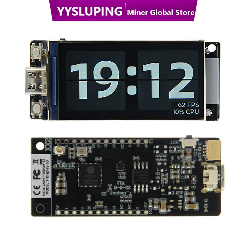 

Плата разработки T-Display-S3 ESP32-S3 с 1,9-дюймовым ЖК-экраном, модулем WiFi Bluetooth 5.0, Type-C для Arduino MicroPython ESP32 S3