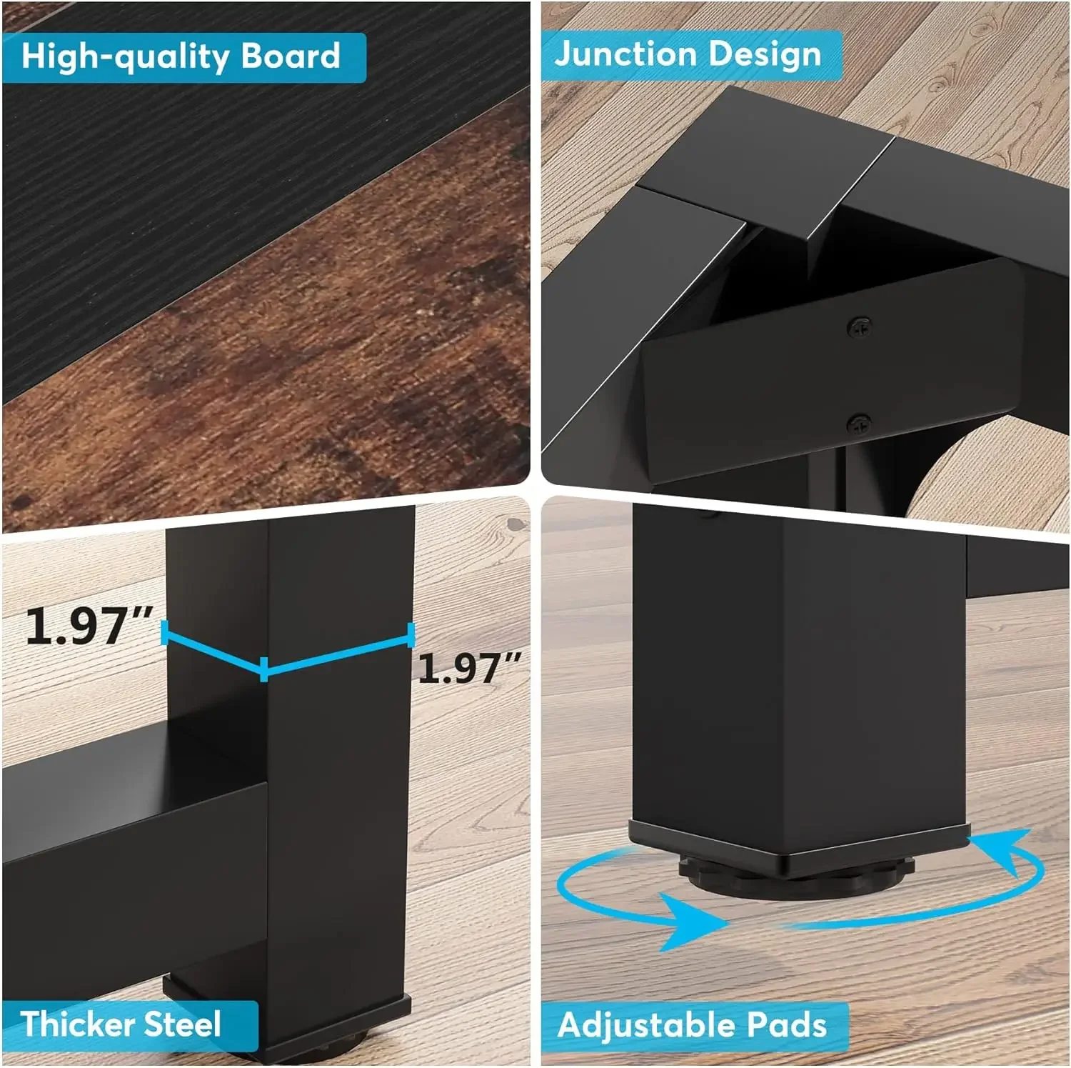 Tribesigns 70.8”Executive Desk, Large Office Computer Desk with Thicken Frame, Modern Simple Workstation Business Furniture