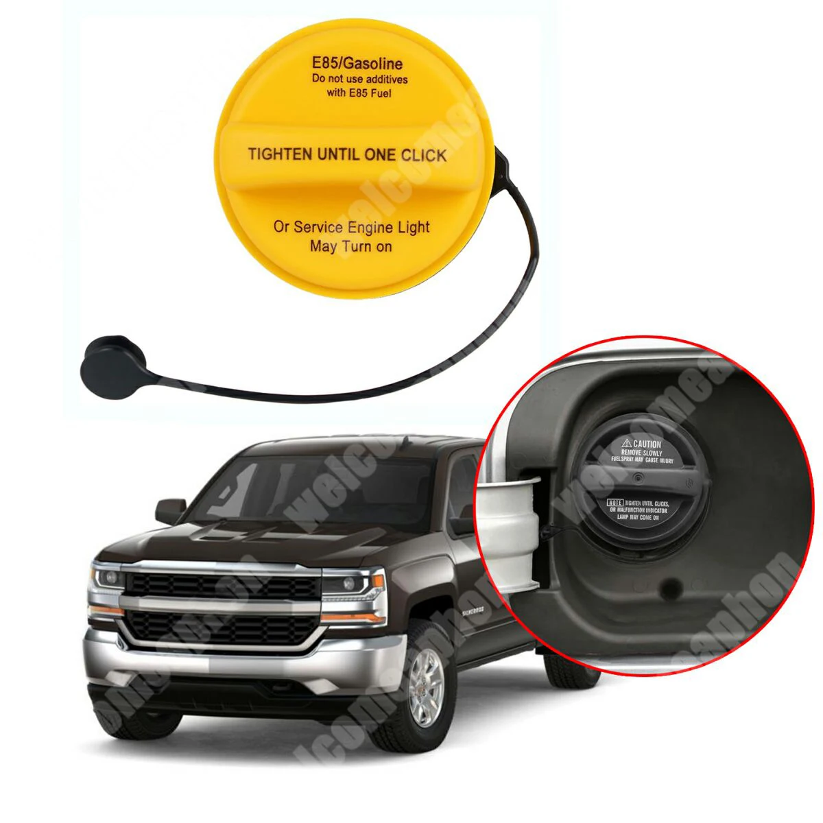 

Для Chevy Silverado 2014-2016 АБС-пластик, герметичное уплотнение, крышка топливной двери, крышка заливной горловины топливного бака