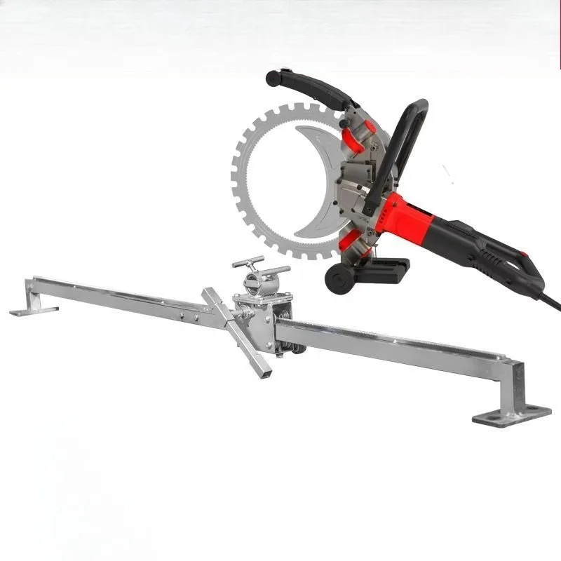 

Ручная электрическая кольцевая пила с регулируемой направляющей шиной для резки бетона, универсальная, подходит для станков для резки дверных и оконных проемов