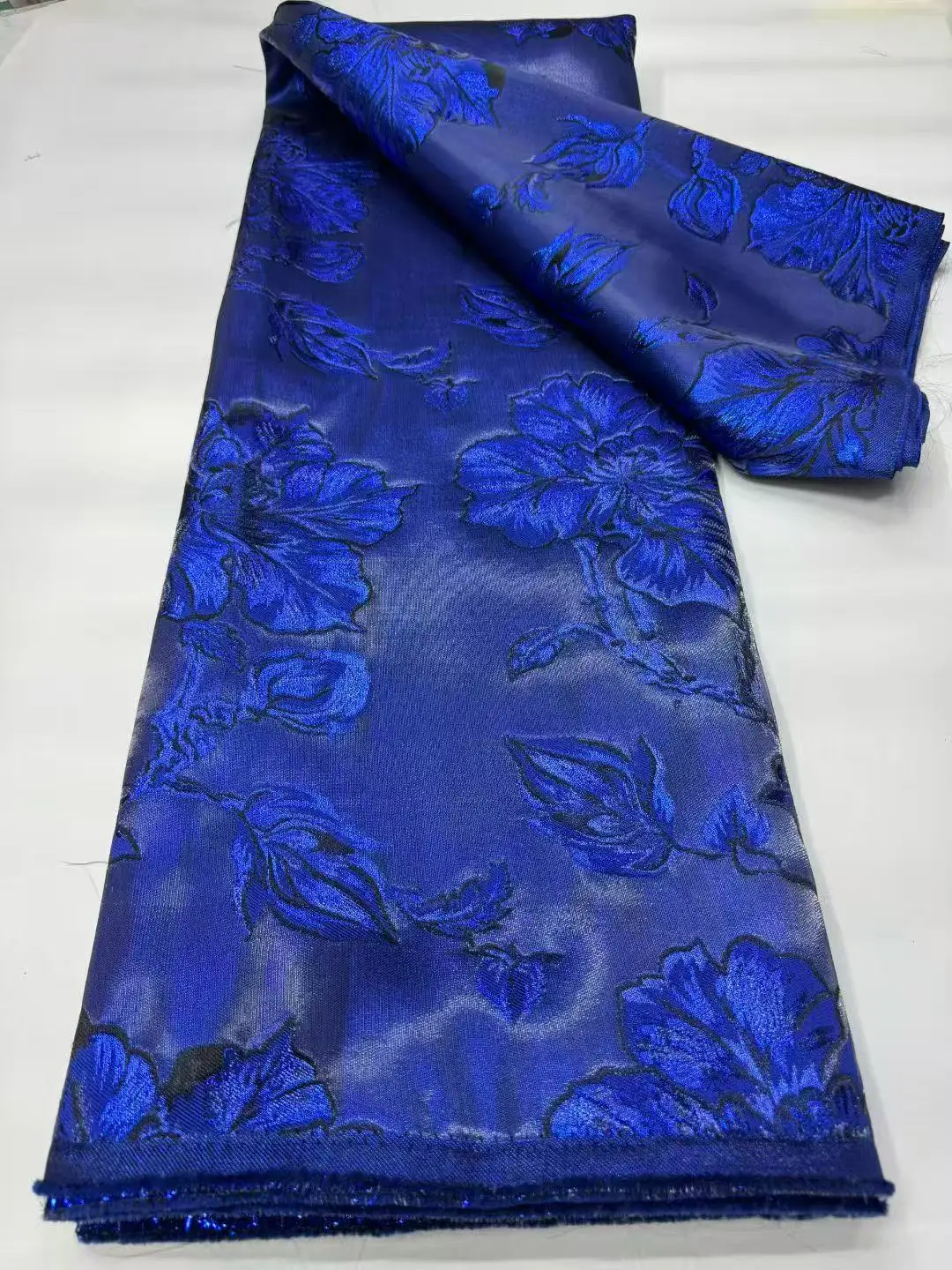 Afrikanische Jacquard Brokat Luxus Stoff Hohe Qualität Floral Organza Tüll Mesh Vergoldung Spitze Französisch Net Brocard Tissu Kleid Nähen