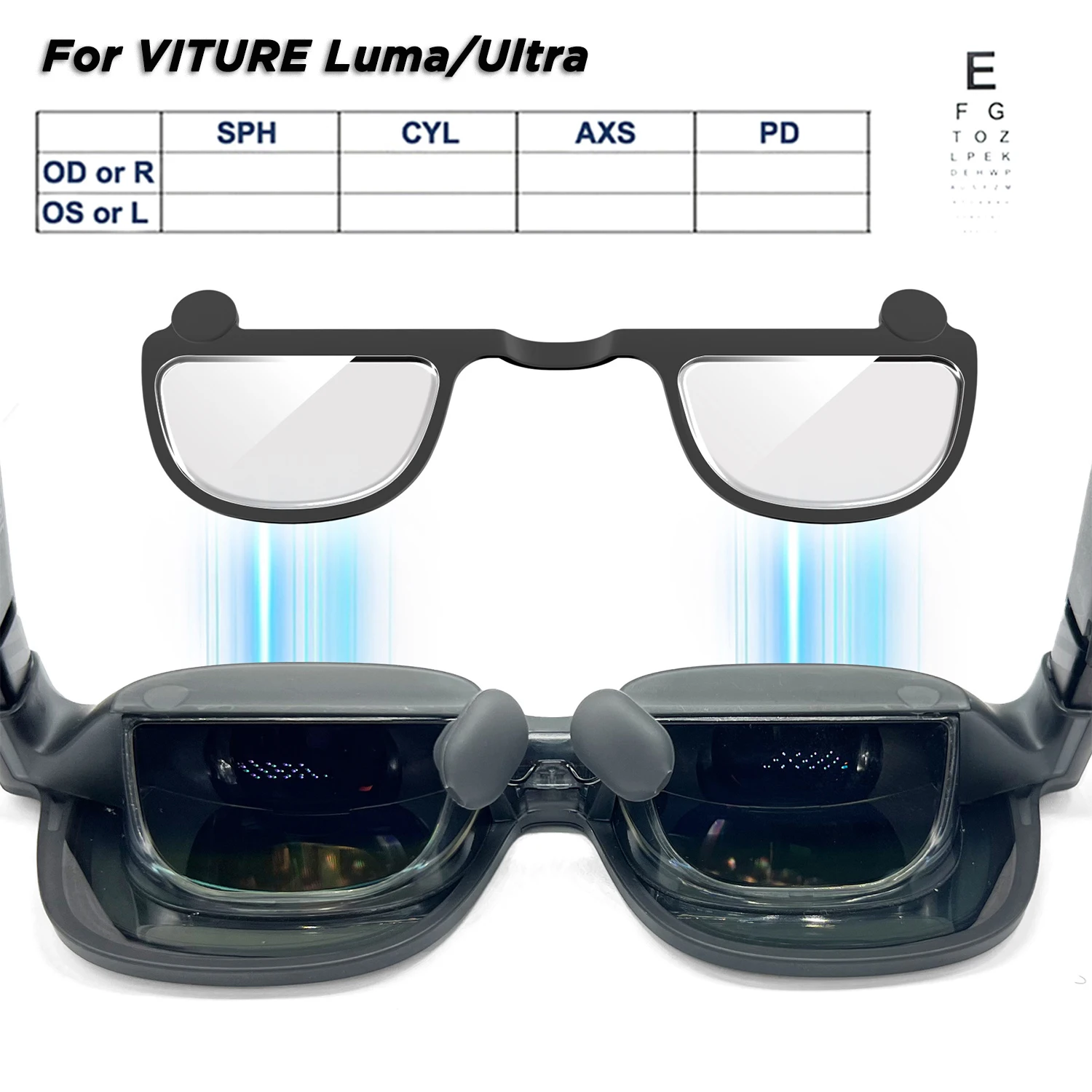VITURE Beast XR/AR Glasses Customized Lens For VITURE Luma/Ultra/Viture Beast XR/AR Smart Glasses Myopia Hyperopia Astigmatism Anti-blue Anti-glare Lenses