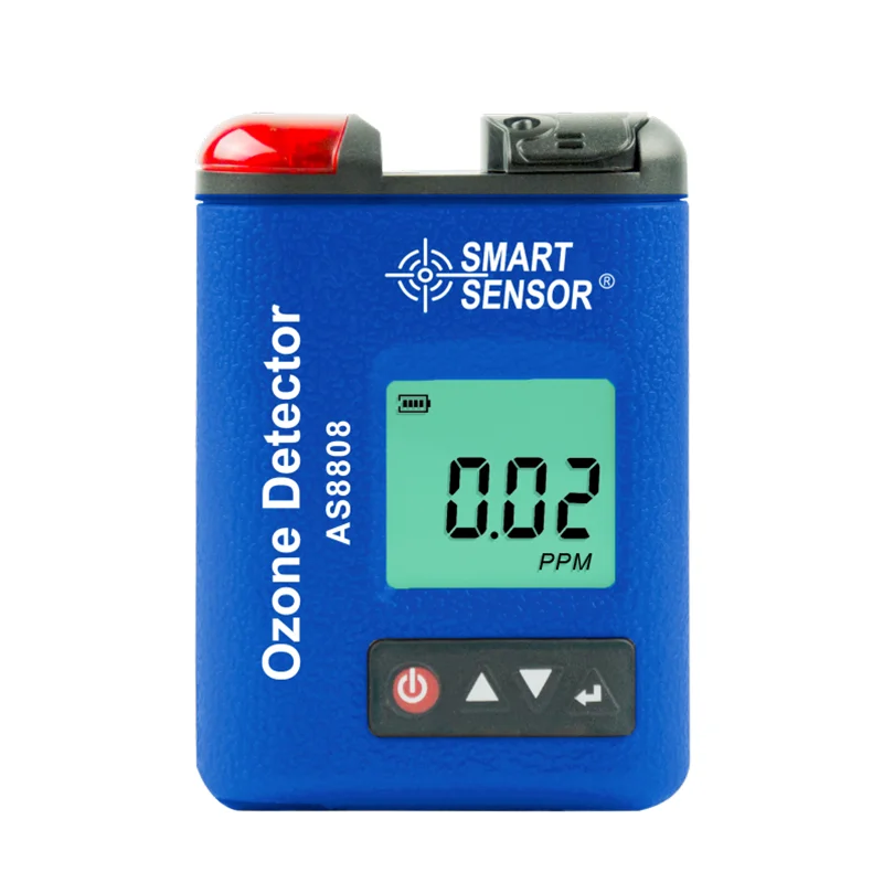 Smart Sensor AS8808 Mini Portable Clip-on Digital Ozone Detector O3 Gas Concentration Monitor Tester Analyzer With Alarm