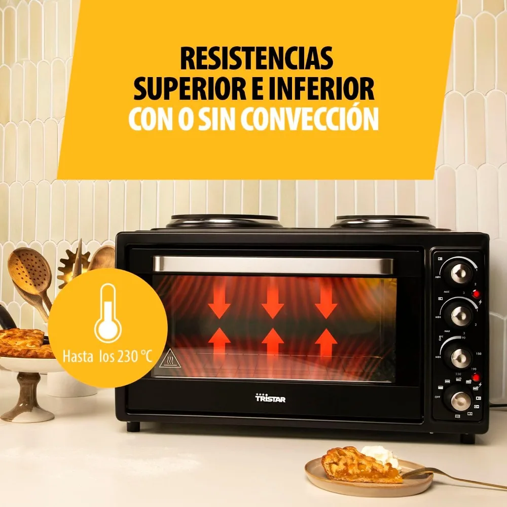 فرن حراري سعة 38 لترًا مع ألواح تسخين مزدوجة وقوة 3100 وات #6