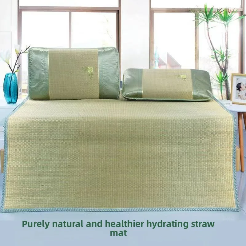 Pure Natural Grass Mat Dormitory Cooling Bed Pure Natural Straw Mat Cooling Mat for Use in Summer Foldable Cooling Mat