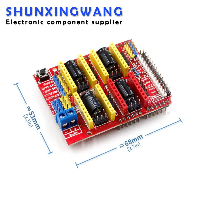 1PCS V3 Engraver 3D Printer CNC Shield Expansion Board A4988 Driver