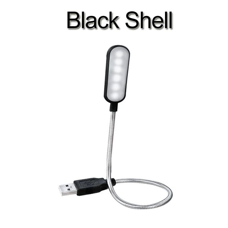 Flexible USB Book Lights DC5V Mini Portable Table Lamp USB Reading Lamps For Power Bank Laptop Notebook PC Computer Night Lights