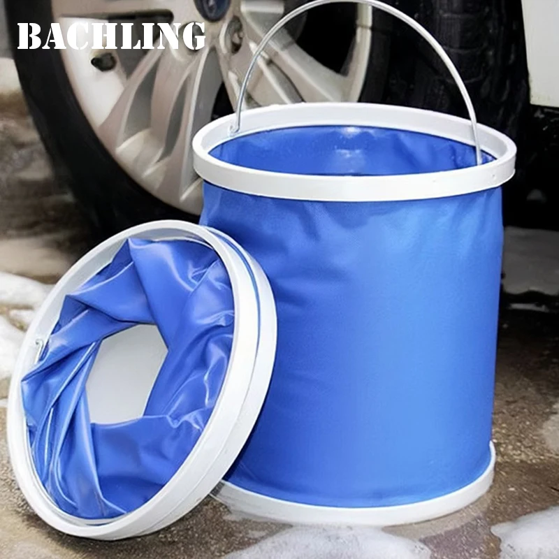 9/11/13L Car Folding Bucket Oxford Cloth Car Washing Buckets Portable Folding Bucket Multifunctional Waterproof