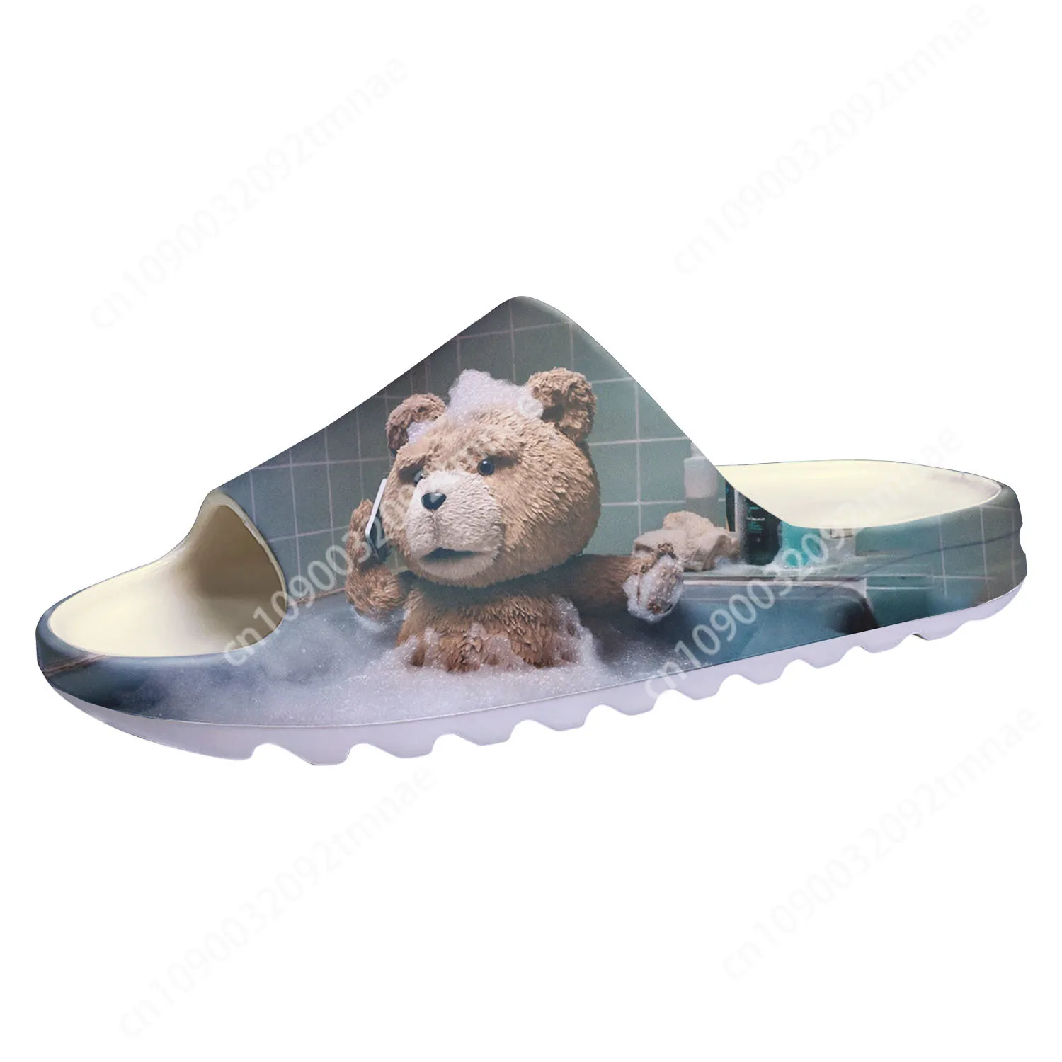 Ted Bear película baño de cerveza zapatillas de suela blanda zuecos para el hogar zapatos de agua personalizados para hombres y mujeres adolescentes sandalias