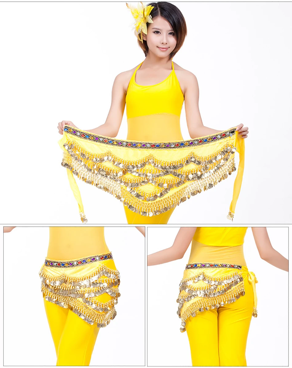 ห่วงโซ่เข็มขัดเต้นรำท้องประดับเลื่อมตกแต่งเอวสไตล์อียิปต์ห่วงโซ่เอวเต้นรำหน้าท้องทำด้วยมือ328