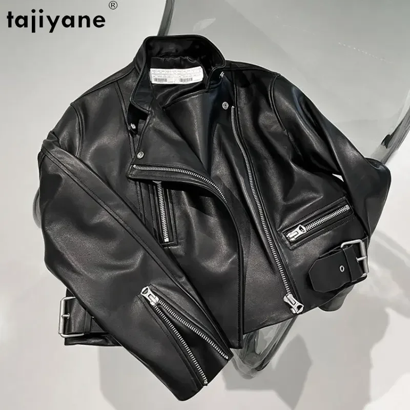 Tajiyane Genuine Leather Jacket Womern 2023 New Fashion 100% Sheepskin Leather Coat Short Slim Leather Jackets jaqueta feminina