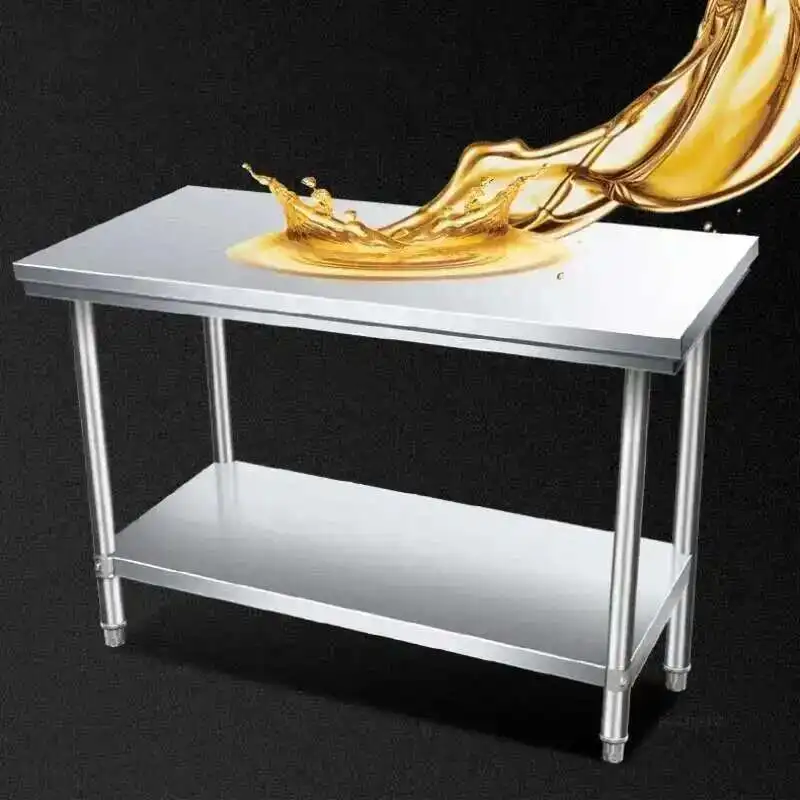 Stainless Steel Kitchen Cabinets Multi-layer Kitchen WorkbenchCommercial Console Kitchen Furniture Modern Simple Operation Desk