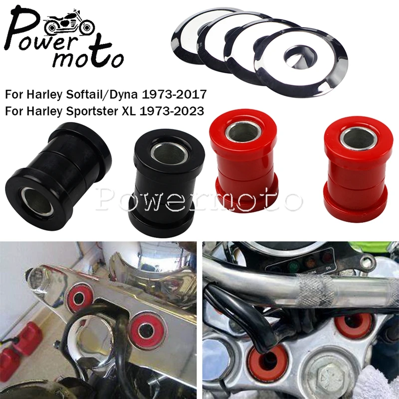 For Harley Big Twin Motorcycle Riser Bushing Handlebar Rise Shock Pad Absorber Fit Sportster 1200 883 Softail Dyna FX FXR 73-17