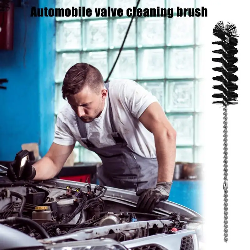 Car Valve Cleaning Brush Car Engine Inlet Cleaning Tool Combustion Chamber Cylinder Cleaning Tool Carbon Deposits Cleaning Brush