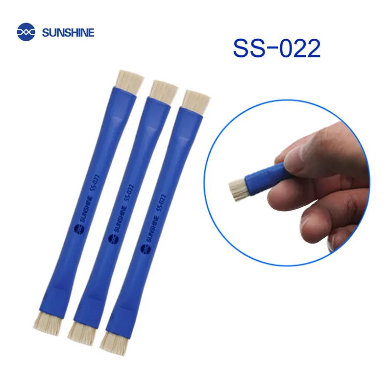 SUNSHINE SS-022 SS-022A SS-022B Double/Single Head Dual-purpose Brush Superfine IC Chip PCB Glue Removing Cleaning Tool