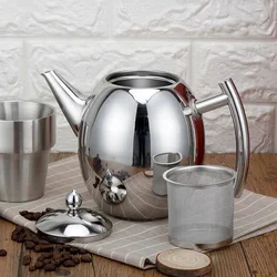 Teapots to Boil Water Teapot With Infuser for Tea Kettle Stainless Steel Chinese Tea Set Strainer Teaware Kitchen Dining Bar