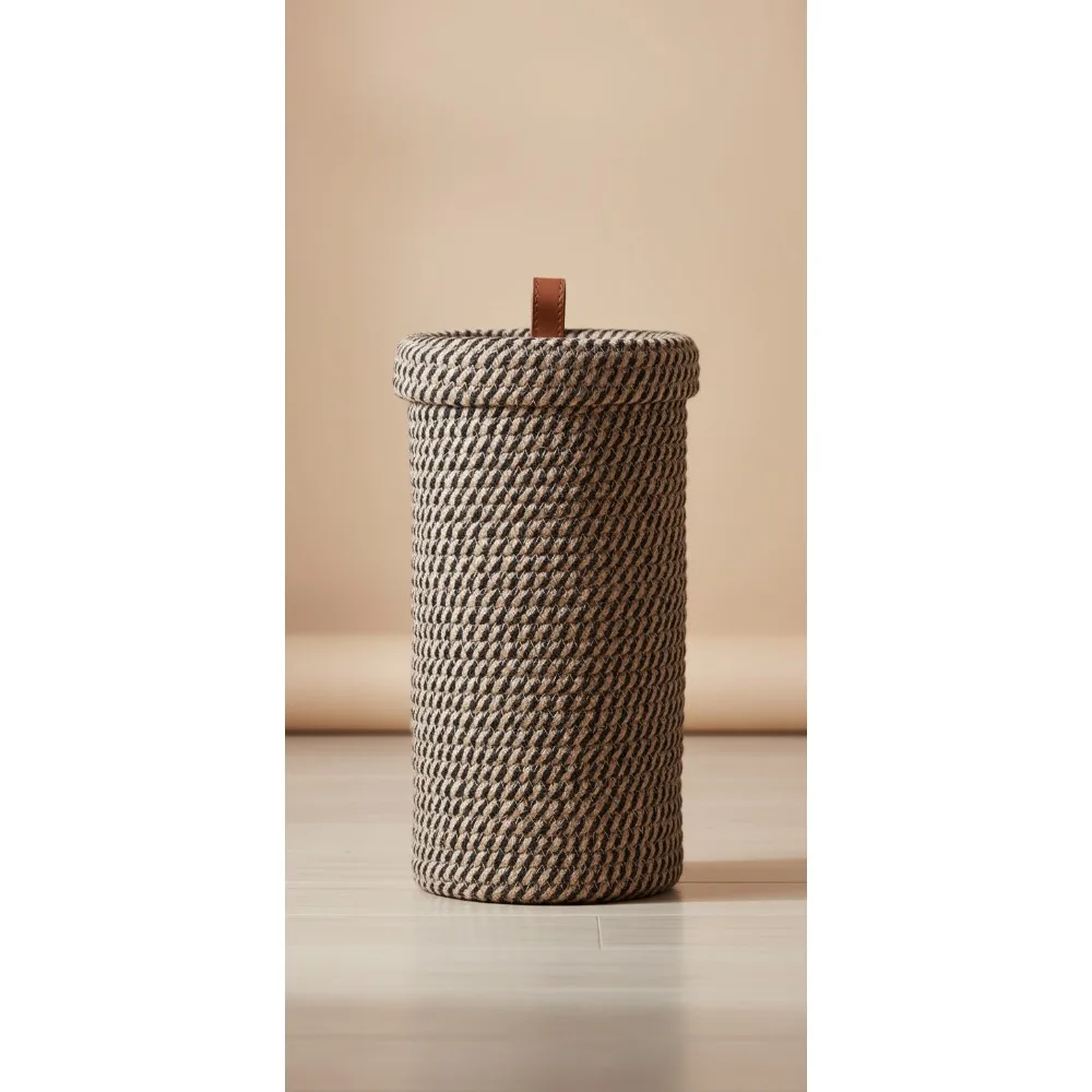 

Boho Toilet Paper Holder Stand, Handmade Cotton Woven Storage Basket for 3 Mega Rolls, Bathroom Decor