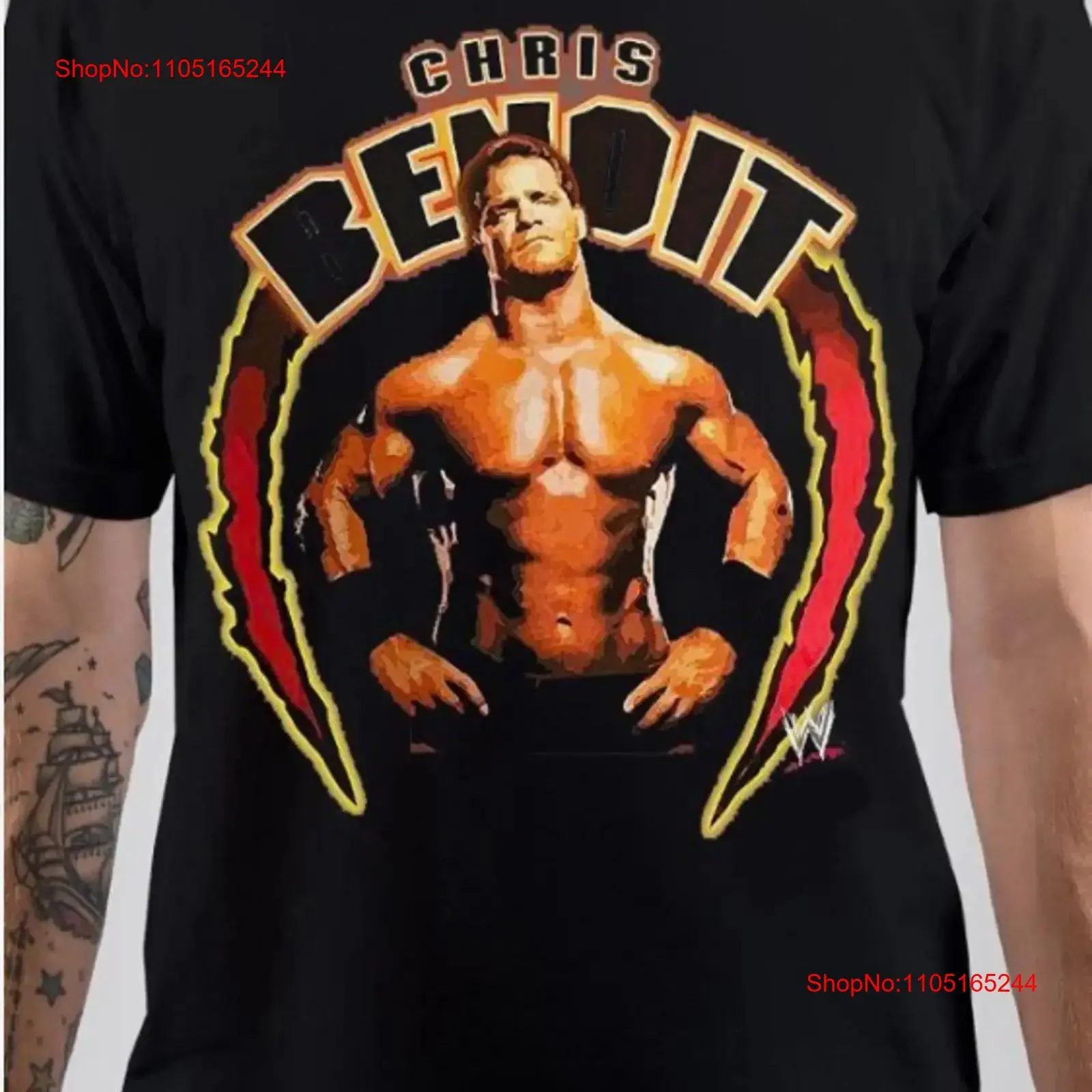 كريس بينوا تي شيرت قطن أسود عتيق مغسول أنيق مصمم ملابس ناعمة كاجوال قليلاً قمة الموضة للارتداء اليومي #1