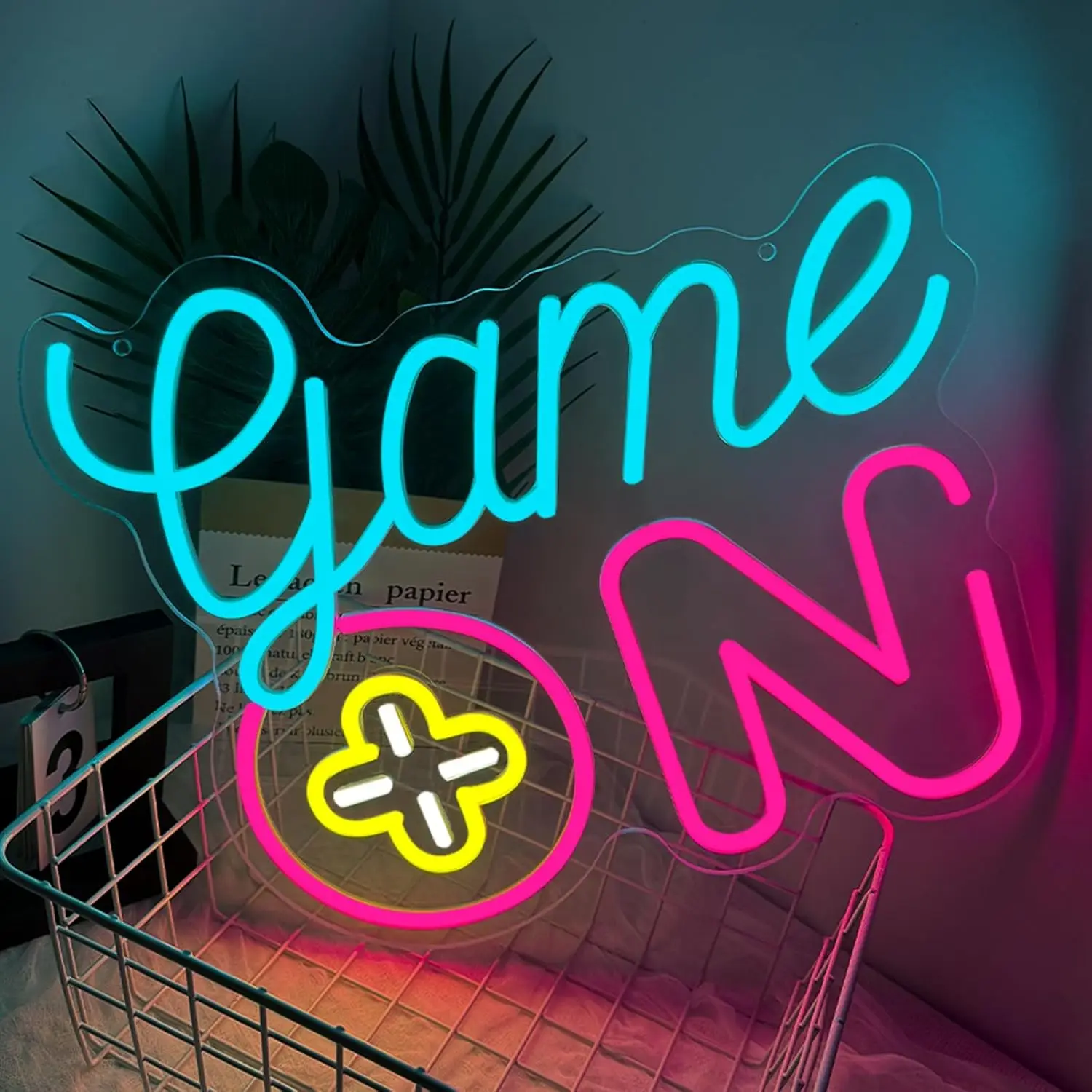 Gaming LED Neon Sign USB Dimmable Neon Light Sign for Gameroom Bedroom Bar Livingroom Birthday Party Gift Wall Decoration