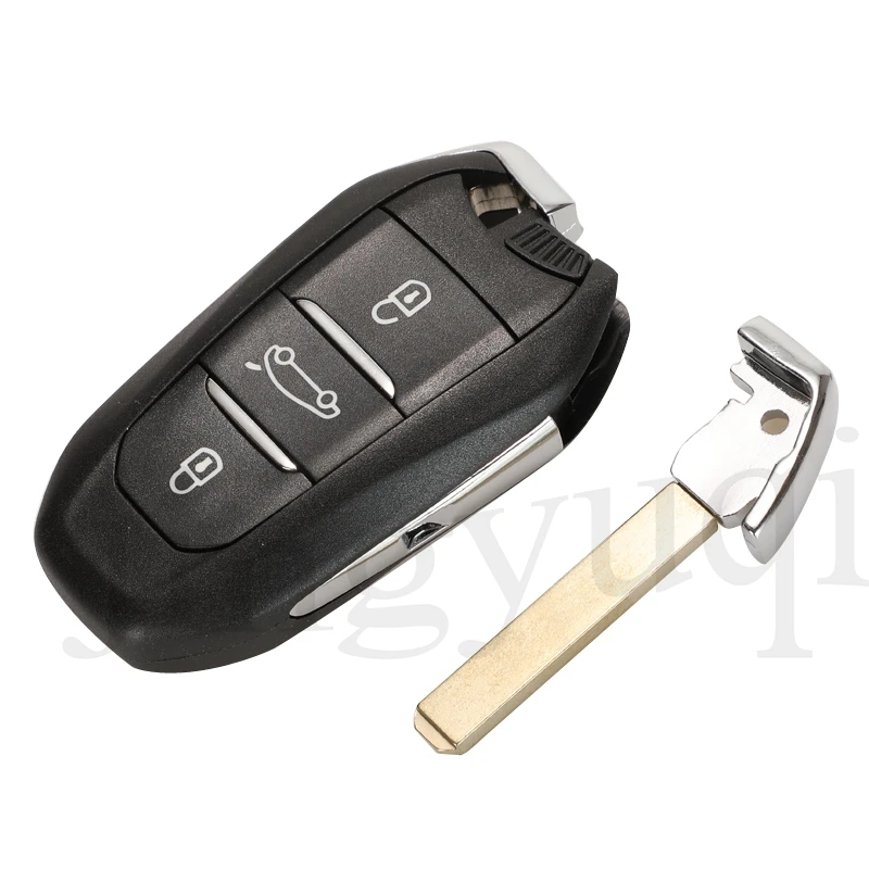 jingyuqin Remote Smart Keyless Car Key For Peugeot 208 308 3008 508 5008 For Citroen C4 C4L DS4 DS5 433MHZ FSK 4A/ID46 Chip