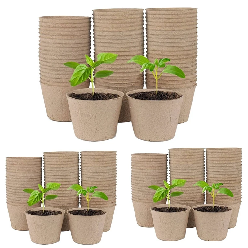 

Hot Peat Pots, 210 Pcs 3 Inch Plant Starting Pots with Drainage Holes Biodegradable Plants Pots with 60 Plant Labels