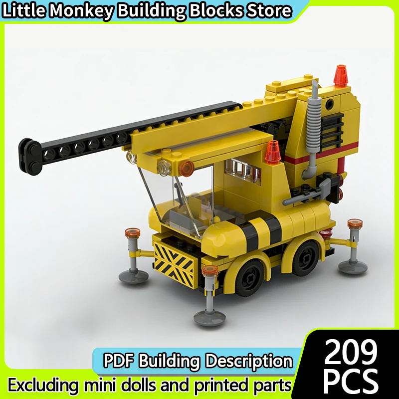 

Конструктор MOC: Городской автомобиль-модель, компактный вездеходный мобильный кран, модульная технология, детские праздничные подарки, набор для сборки игрушек