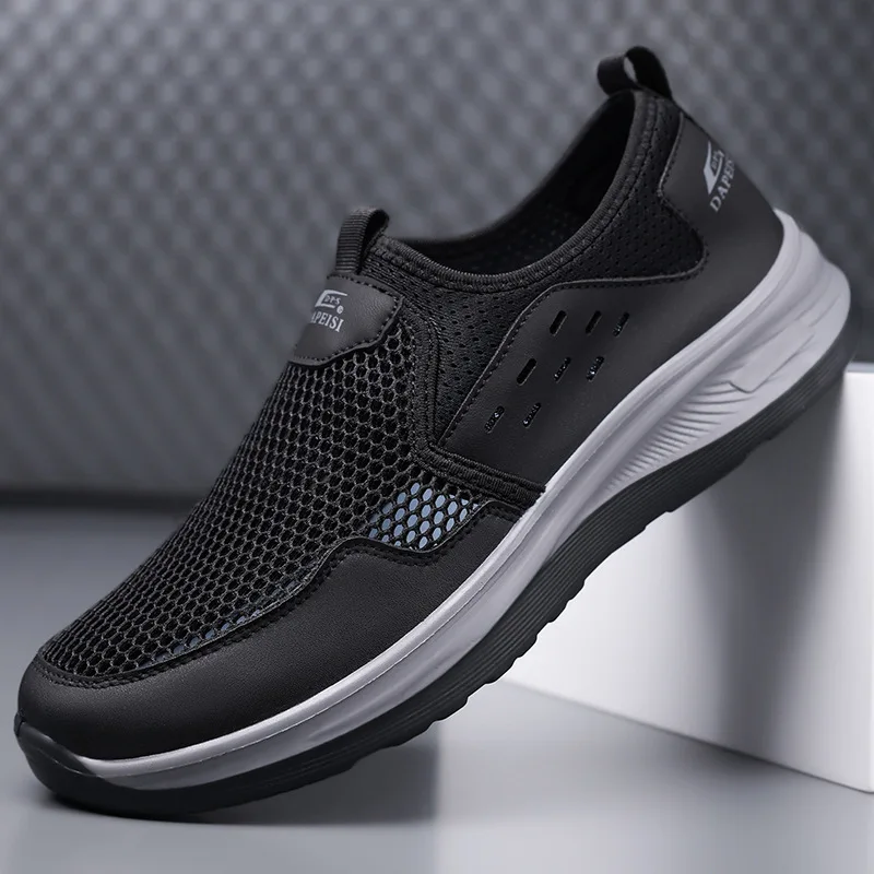 Casual men's shoes, summer breathable outdoor sports shoes, hollowed out soft sole, comfortable running shoes