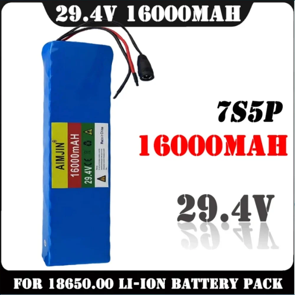 

16000mAh 18650 Lithium Ion Battery 7S5P 29.4V for Transportation Equipment Outdoor Power Supplies