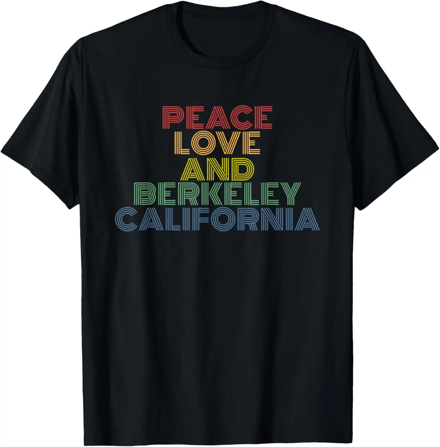 

Футболка Peace Love Berkeley California Rainbow Equality