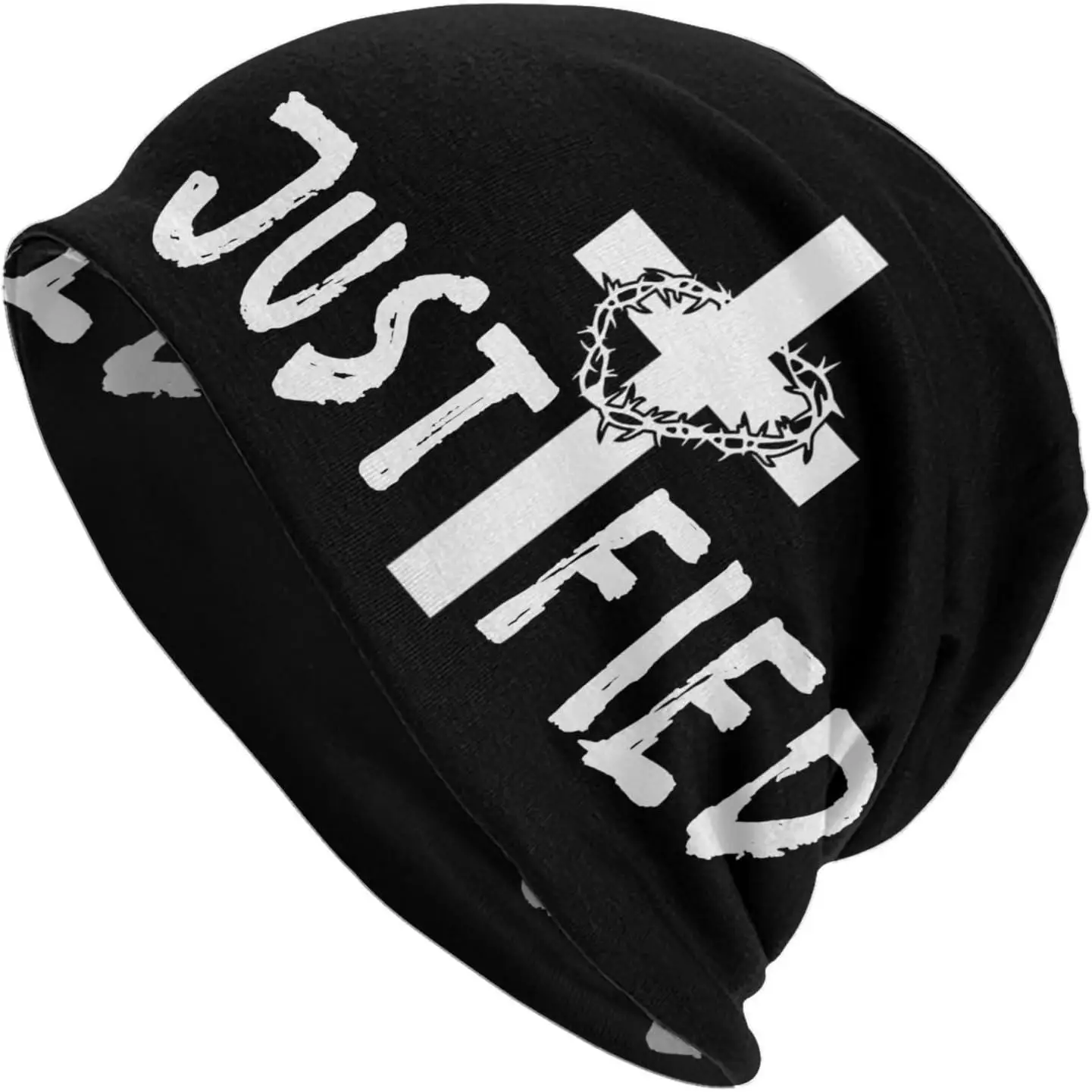 

Faith Jesus-Romans 116 Slouchy Beanie Hat for Men Women Skull Cap Winter Warm Printing Cap Knit Hats Black