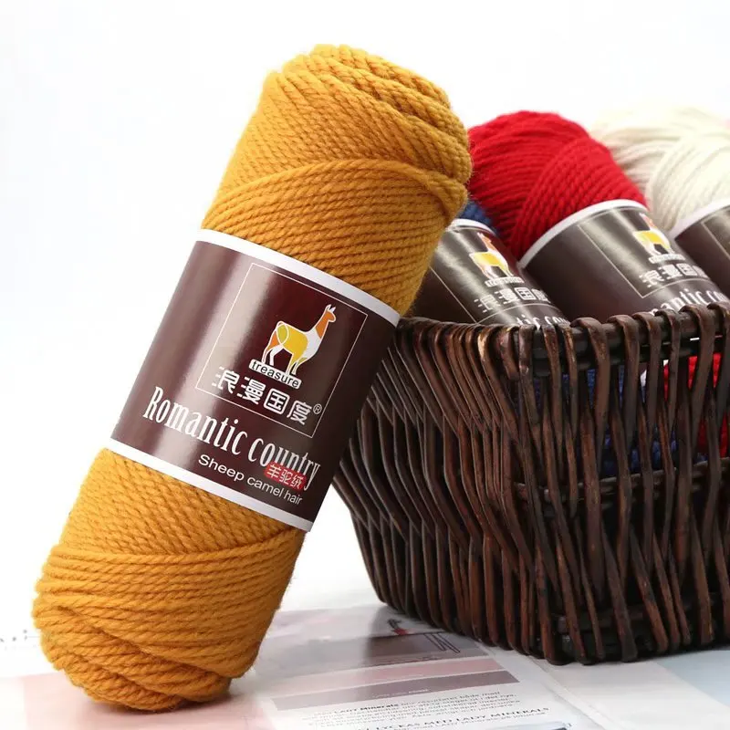 100g/Pc Hand knitting Alpaca yarn Soft Warm Wool Crochet Yarn Thread to knit sweater Scarves blanket Gloves line thick lana