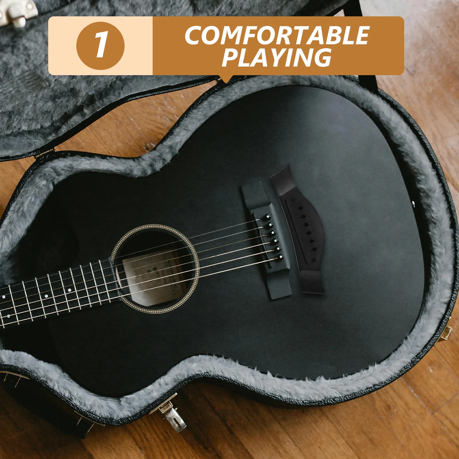 

4pcs Acoustic Guitar Bridge Replacement Set Polished Saddle For Comfortable Playing Durable Lightweight Design Practice