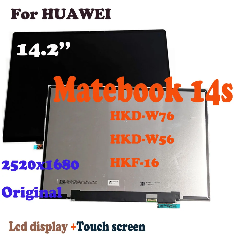 14.2 Inch IPS LCD for Huawei MateBook 14s HKD-W76 HKD-W56 HKF-16 Lcd Display Touch Screen Digitizer Assembly Replacement