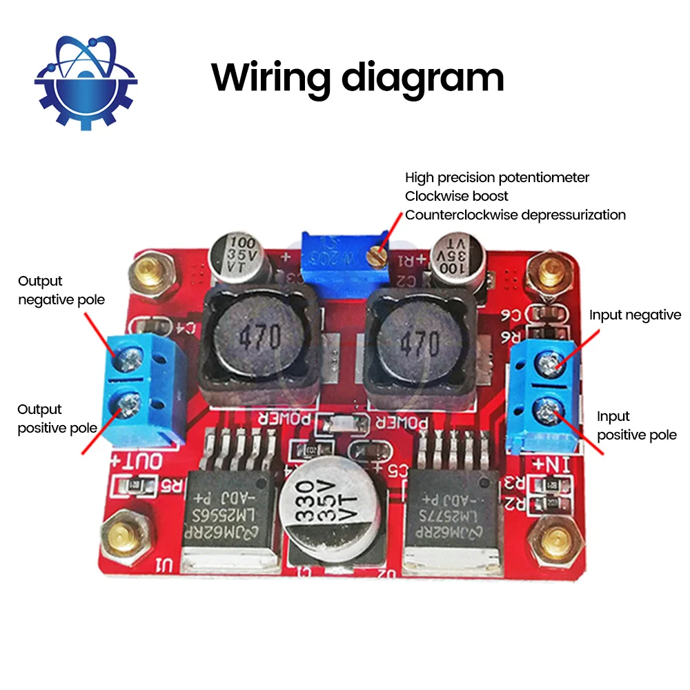 DC 1.25-26V LM2577S LM2596S DC Adjustable Step Up Down Boost Buck Voltage Converter Module LED Driver Power Supply Voltage Reg