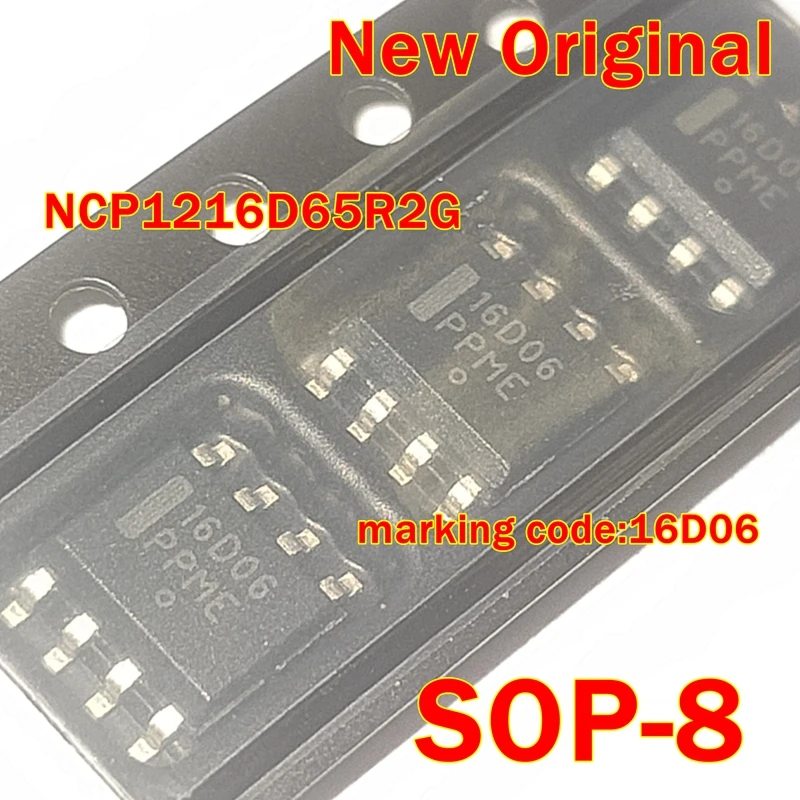 

1pcs to 100pcs NCP1216D65R2G NCP1216D65R2 SOP-8 New Original marking code:16D06 PWM Current Mode Controller