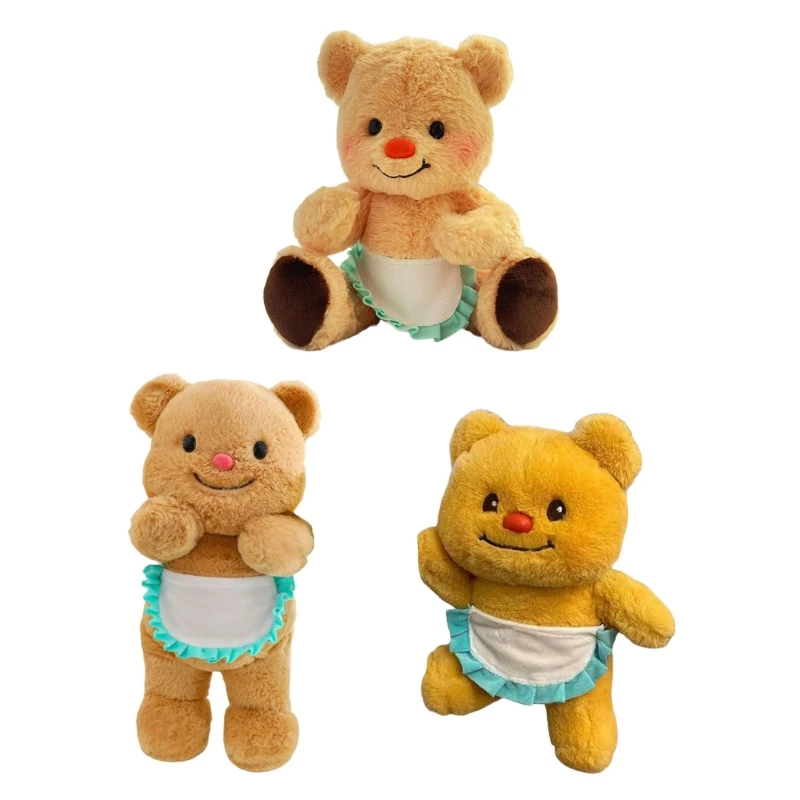 Interactive Butter Plushes Bear with Flexible Joint, Soft Cushions for Bed and Sofa Decoration