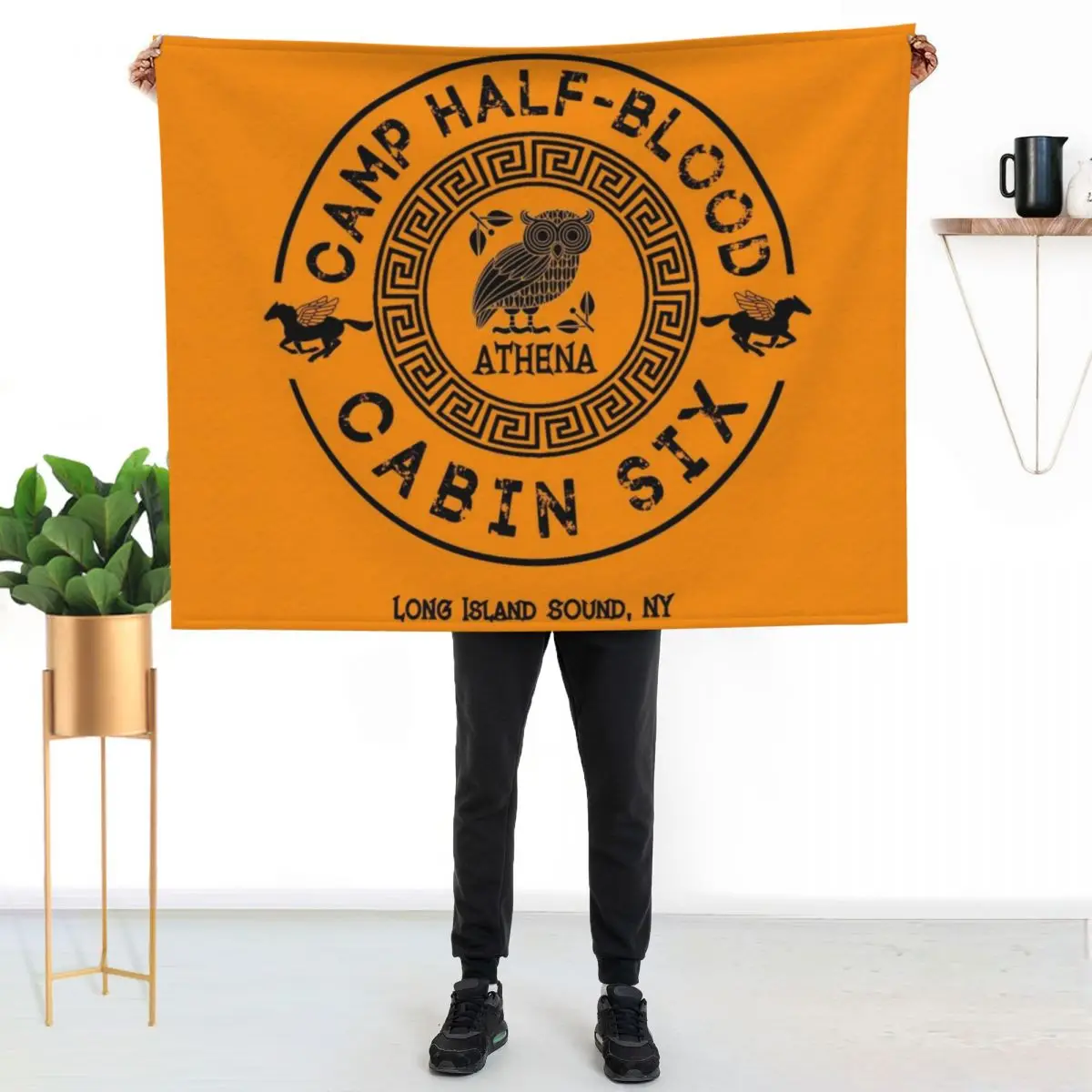 Cabin Six - Athena - Percy Jackson - Camp Half-Blood Throw Blanket Cozy Throw Blanket Birthday Gift for Him Her