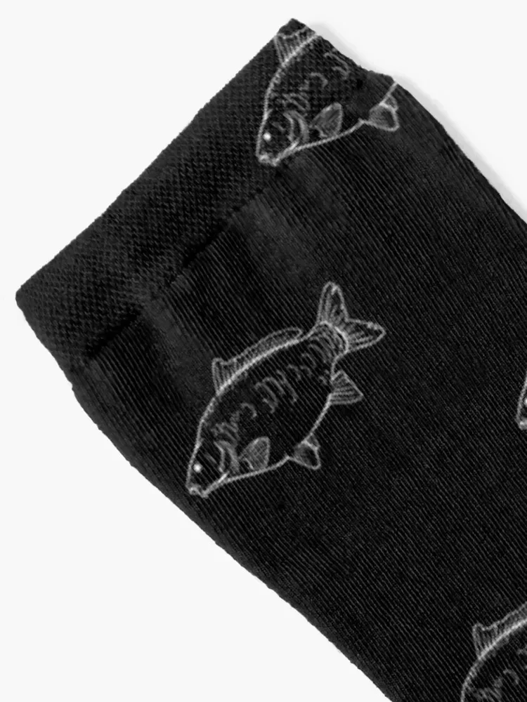 Carp Angler Fish Lines Design Carp Gift Socks winter thermal Crossfit warm winter Socks Male Women's