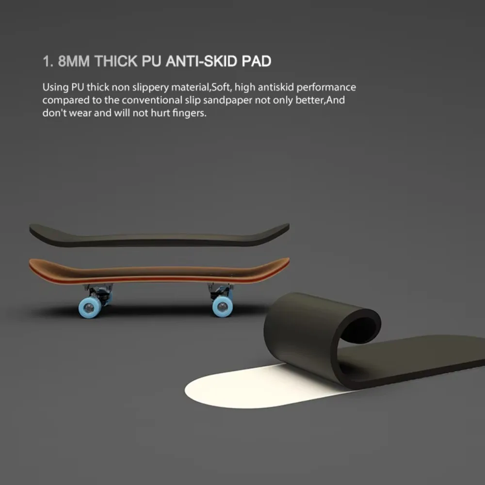 Finger SkateBoard Wooden Fingerboard Toy Professional Stents Finger Skate Set For Kids Children Toy Safe For Children - view 3
