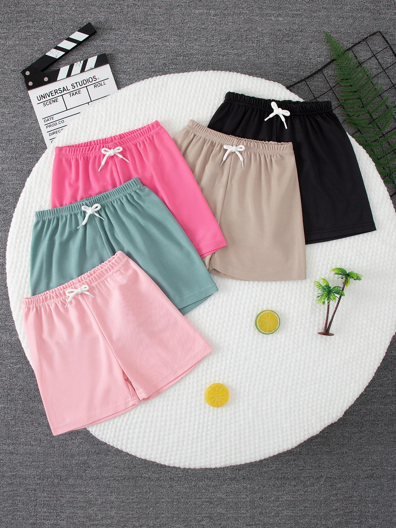 4/5-teiliges Set Mädchen-Sommer-Freizeitshorts, vielseitige und bequeme Outdoor-Sportshorts für Kinder, Hosen für Zuhause – Detail 4