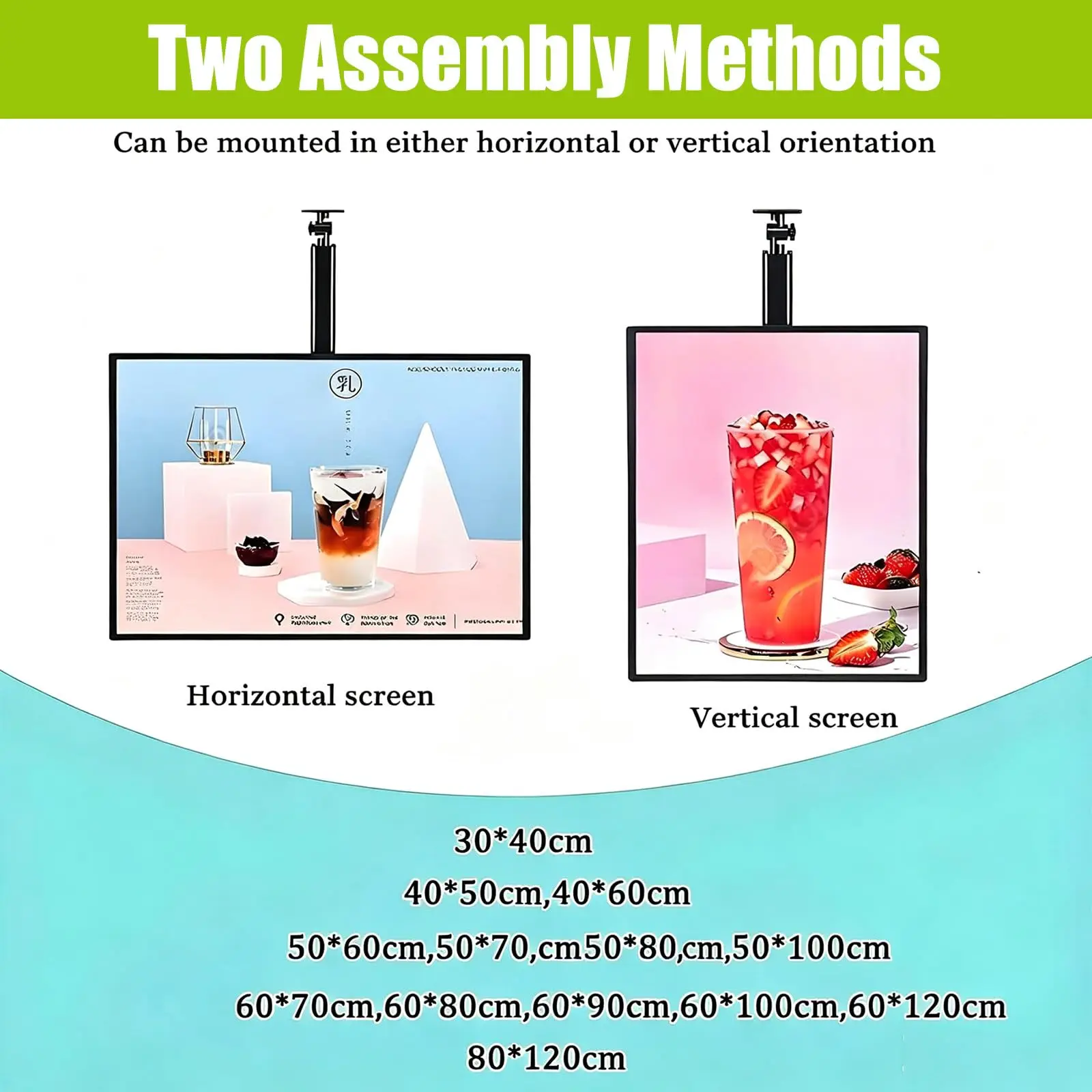LED Menu Board,Digital Menu Boards Restaurants,Electronic Digital Menu Board for Food Trucks,LED Display Screen,TV