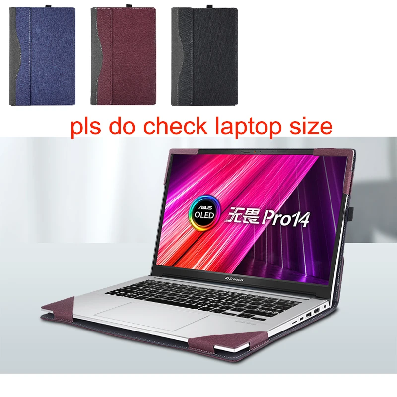 Detachable Case For Asus Vivobook Pro 14X K3402 M7400 N7400 K3400 M3401 Laptop Notebook Sleeve Cover Bag Protective Skin Gift