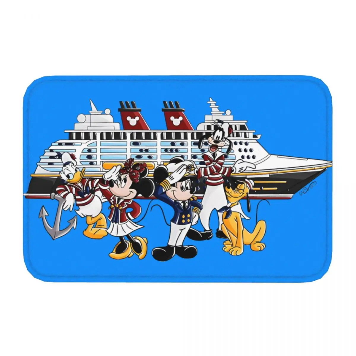 Dsney Cruise Line Anti-Slip Doormat Bath Mat 2024 Family Cruise Floor Carpet Entrance Door Rug Bedroom Decor