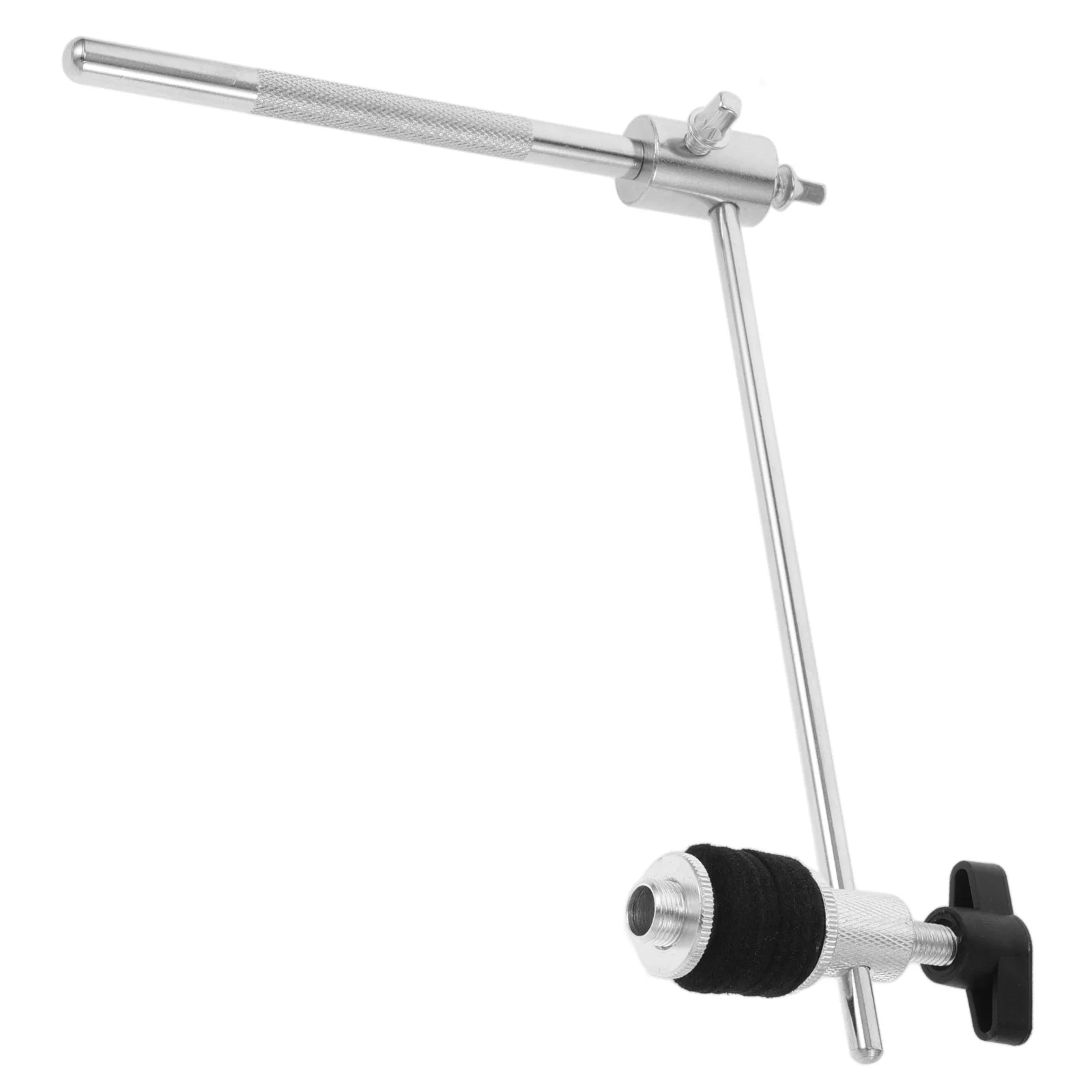 

s Cowbell Clamp Cymbal Boom Arm Attachment Extended Design Stable Fixation Drum Kit Accessory Silver Cymbal Holder