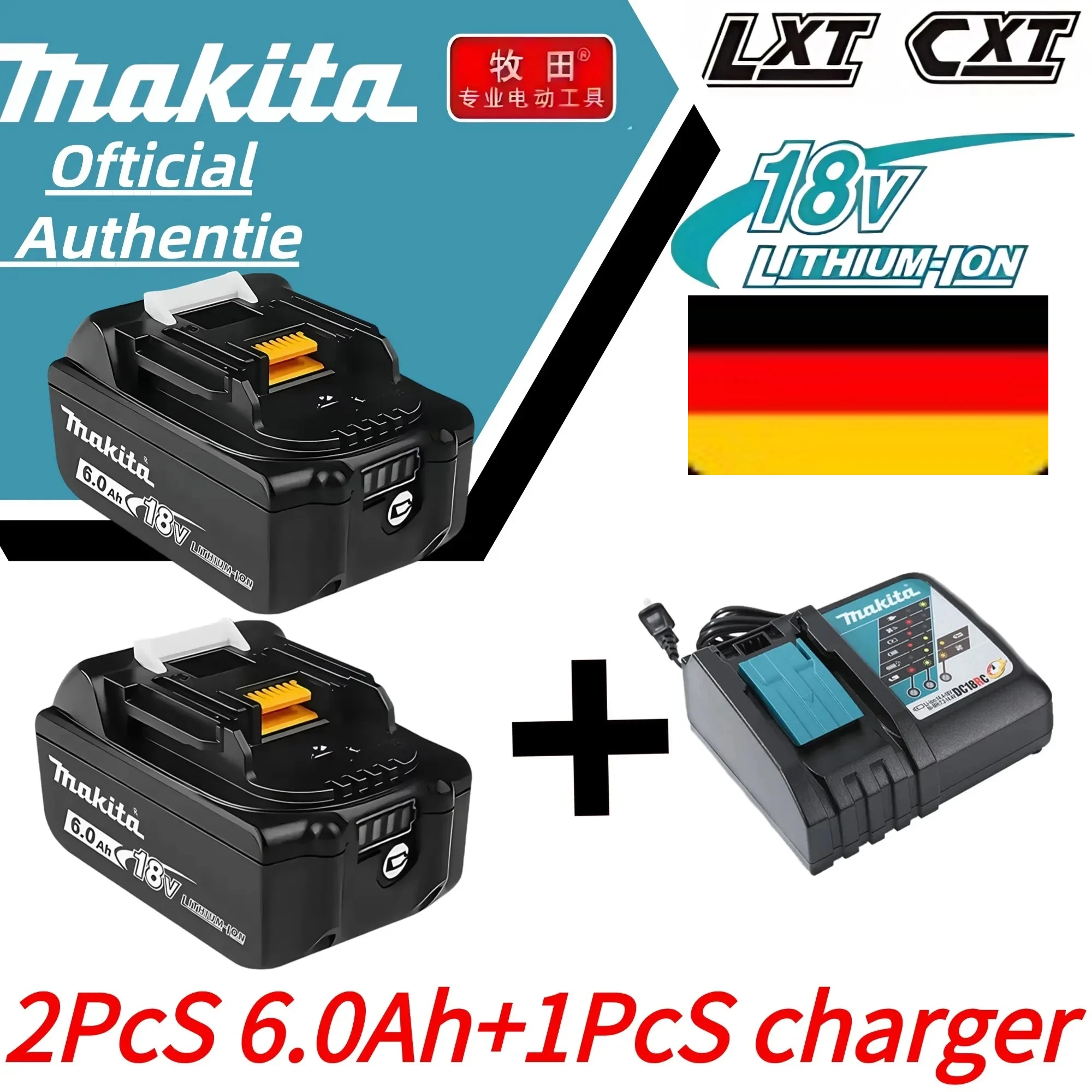 Batterie rechargeable Makita 18V 6,0ah 100% originale, pour outils électriques Makita BL1830 BL1830B BL1840 BL1840B BL1850 BL1850B