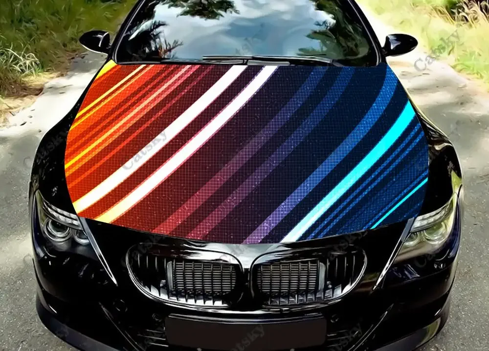 

Cyber Circuit Design Car Hood Vinyl Stickers Wrap Vinyl Film Engine Cover Decals Sticker Universal Car Hood Protective Film