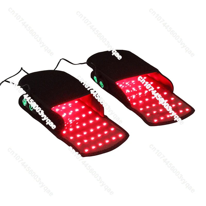 One Pair 635nm LED Red Light Therapy Slipper Device 850nm Near Infrared Light Therapy Shoes For Foot Nerve Physical Pain Relief