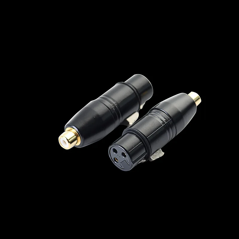 Gold Plated XLR 3PIN Female Male To Rca 3-core  RCA Female Plug Audio Microphone Adapter Plug