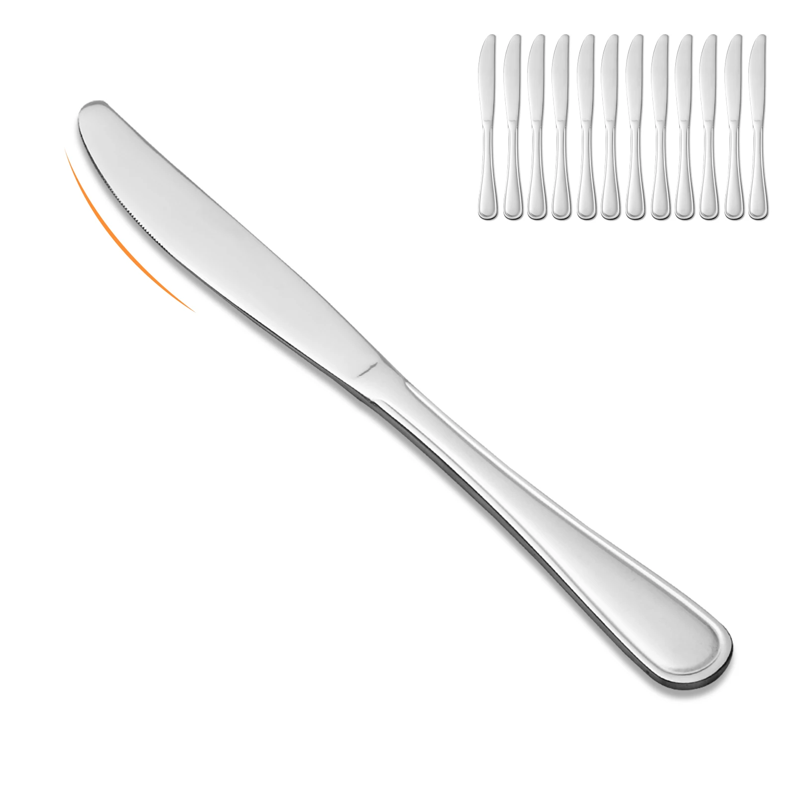 

HANSMART 12 шт. серебряные столовые приборы из нержавеющей стали, нож для стейка и вилка, десертная ложка, ложка и чайная ложка, набор столовых приборов для домашнего ресторана